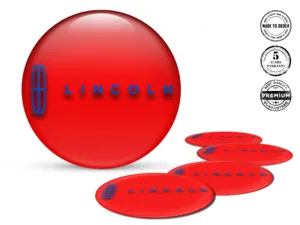 Lincoln Domed Emblem Logo High-Quality Rim Stickers